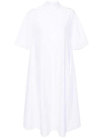 The Row A-line cotton shirt dress - White