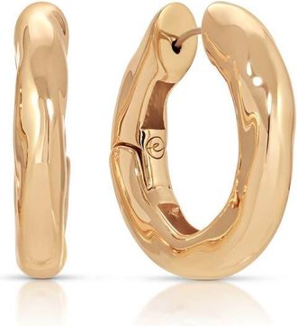 Ettika Molten Hoop Earrings in Gold at Nordstrom