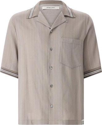 Golden Goose Short Sleeve Shirts, male, Brown, Size: M Short Sleeve Shirt