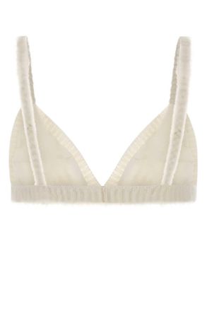 Alessandra Rich Womens White Mohair Blend Bra Maglie