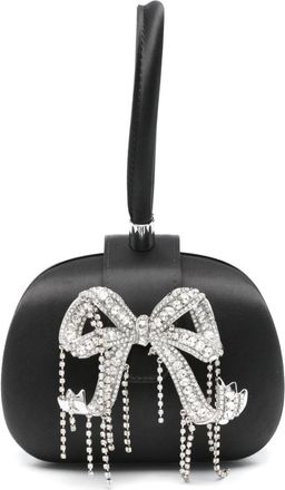 Self Portrait Clutch con fiocco - Nero