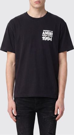 Amiri T-shirt in cotone con logo a contrasto e spalle cadute