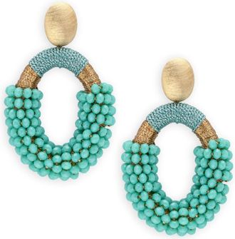 Lott. Gioielli Blauwe Ovale Combi Sieraden voor Vrouwen - Dames - Oorbellen - Blauw - ONE Size - Accessoires