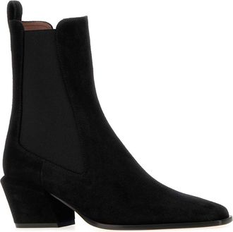 PARIS TEXAS Womens Black Suede Bettina Ankle Boots Stivali