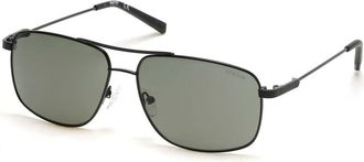 Kenneth Cole Mens Sunglasses Aviator - Black Metal - One Size