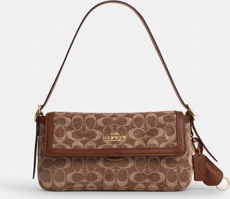 Coach Etta Small Flap Shoulder Bag In Signature Chenille