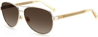 Kate Spade New York Fara/S J5G/LA Womens Sunglasses Gold Size 57