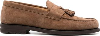 Brunello Cucinelli tassel-detail suede loafers - men - Calf Leather/Rubber/Calf Leather - 44 - Brown