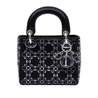 Dior Pre-owned Lady Dior Handtas - Dames - Vintage Handtas - Zwart - ONE Size - Satijn - Vintage