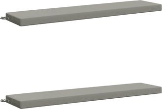 vidaXL Cojines Para Banco De 2 Piezas Soest 2 Uds. 100% Poli&eacute;ster Gris Vidaxl