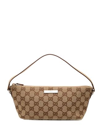 Gucci 2000-2015 GG Canvas Boat shoulder bag - Brown