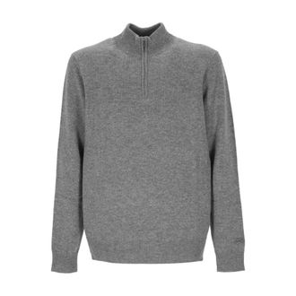 MC2 Saint Barth Turtlenecks, male, Gray, Size: XL Jermyn Lambswool Sweater