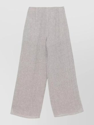 Emporio Armani linen wide leg textured trousers