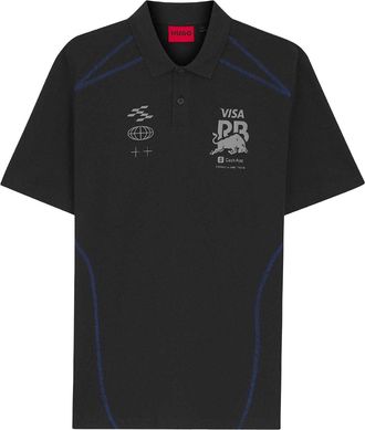 HUGO BOSS Hugo Mens Visa Cash App Racing Bulls F1 Polo Shirt (Zwart)