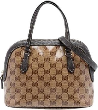 Gucci Pre-owned Handbags, female, Beige, Size: ONE SIZE Pre-owned Vintage Satchel