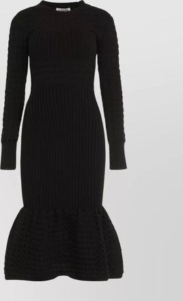 Alexander McQueen knit midi dress silhouette flared