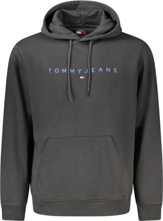 Tommy Hilfiger Zwarte Katoenen Heren Sweater Hoodie - Heren - Hoodies - Zwart - 2XL - Katoen - Hoodies & sweatvesten