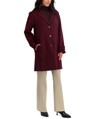 Elie Tahari Mari Long Wool-Blend Coat