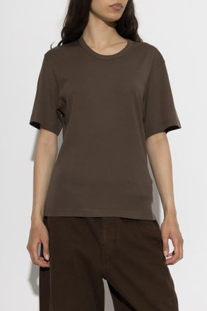 Christophe Lemaire Crew Neck T-shirt, Womens, Brown