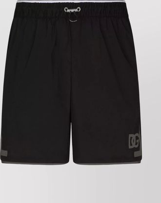 Dolce & Gabbana monogram-print thigh-length swim shorts