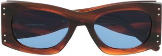 Retro Superfuture sculpted-design sunglasses - women - Acetate - 54 - Brown