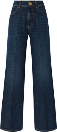 Pinko Wanda Wide Leg Denim - Dames - Loose Fit Jeans - Blauw - W28 - Denim - Jeans