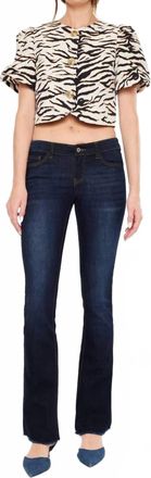 Kancan Low Rise Bootcut Jeans In Super Dark