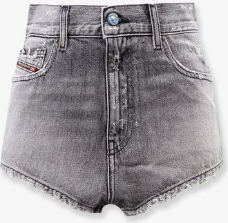 Diesel Shorts in blu denim con effetto destroyed - DIESEL - gender_Woman