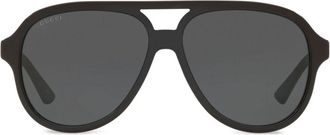 Gucci GG0688S001 001 aviator-frame sunglasses - men - Acetate - One Size - Black