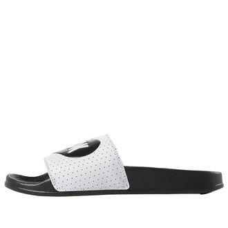Reebok Classic Slide Soft Sole Cozy Flat Heel Sports Slippers Black White EF8149