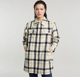 G-Star Womens G-Star RAW Boyfriend Overshirt - Cream Cotton - Size 2XS