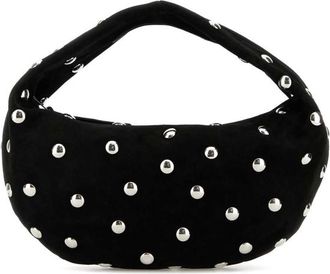 Khaite Black Suede Medium Olivia Shoulder Bag