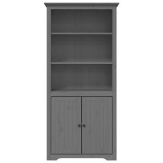 Berkfield Home Beautiful Bookcase BODO Grey 80x40x172 cm Solid Wood Pine | Size: 80 x 40 x 172 cm