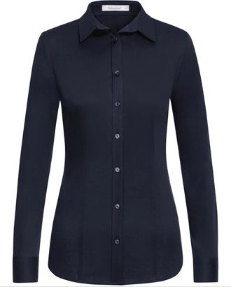 Soluzione - Camiceria Ticino Blouse 760-269 - Dames - Overhemden - Blauw - 2XL - Overhemden