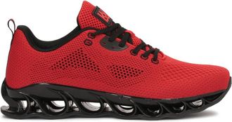 Kazar Ademende Rode Sneakers Lichtgewicht Comfortabel Stijlvol - Heren - Sneakers - Rood - 43 EU - Schoenen
