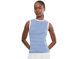 Madewell Ribbed Shell Tank Top Womens Clothing Retro Blue : LG (Womens 10-12), Cotton