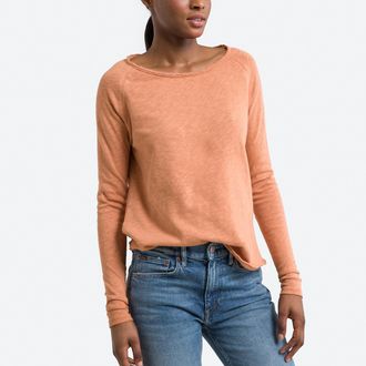 American Vintage T-shirt met boothals en lange mouwen Sonoma