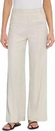 Lyss&eacute; Gabriela Hi-Waist Pintuck Wide Leg Pant In Flax Linen