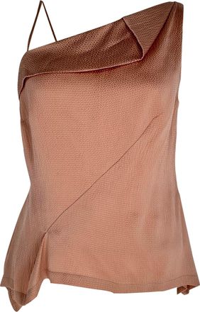 Roland Mouret Rouland Mouret One Strap Blouse in Peach Silk