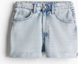 H&M Jeansshorts High Waist - Blue