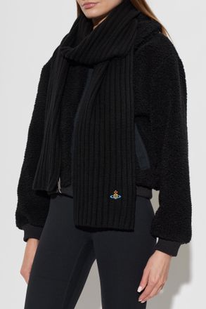 Vivienne Westwood Cashmere Scarf Classic, Unisex, Black