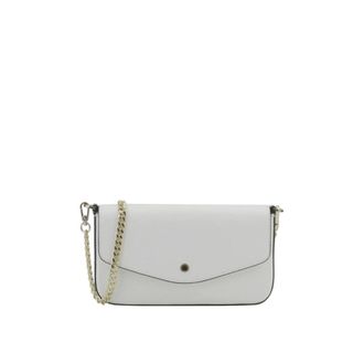 Pourchet Tassen, Dames, Wit, ONE Size, Leer, Club Clutch