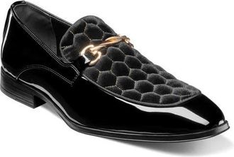 Stacy Adams Sprague Quilted Vamp Loafer in Black at Nordstrom, Size 10.5