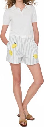 Kule Womens The Limon Shorts In White Black Shorts