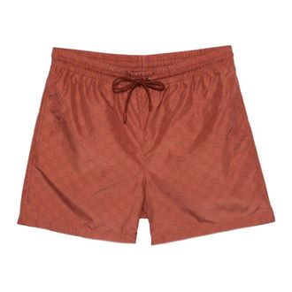 Gucci GG Allover Print Swim Shorts - male - Gucci - Beachwear - Orange - 2XL - Swimwear