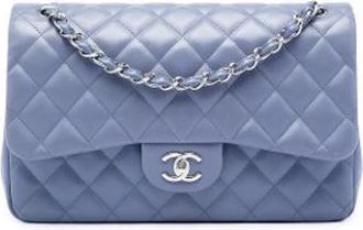 Chanel Pre-owned Double Flap Shoulder Bag - Dames - Vintage Schoudertas - Paars - ONE Size - Leer - Vintage
