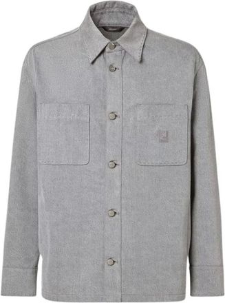 Fendi Light Jackets, male, Gray, Size: XL E26 Jacket