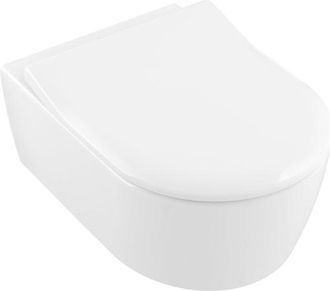 Villeroy & Boch Avento closetzitting - slimseat met deksel met softclose en quick release met RVS scharnieren wit