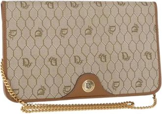 Dior Pre-owned Cross Body Bags, female, Beige, Size: ONE SIZE Pre-owned Vintage Shoulder Bag