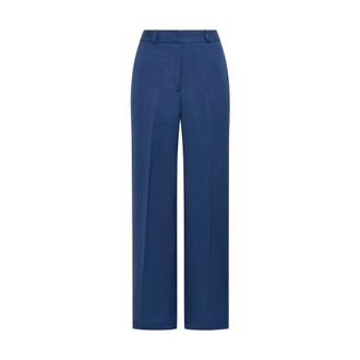 Maliparmi Wide Trousers, female, Blue, Size: 2XL Timeless Linen Trousers